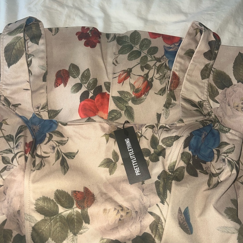 NWT Corset Floral Print A Line Dress